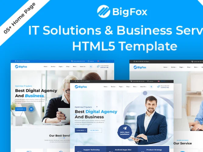 BigFox IT Solution Business Service PSD Template 3d adobe advisor agency animation business company consulting corporate creative finance graphic graphic design logo marketing minimal motion graphics multipurpose software ui