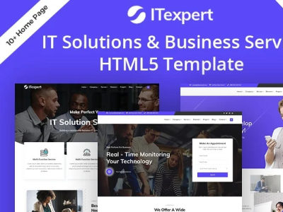 IT-expert IT Solution Business Service HTML5 Website Template agency app appointment branding business company consulting corporate design graphic design illustration logo software typography ui ux vector