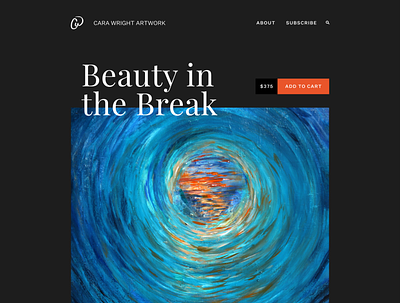 Beauty in the Break artist design ecommerce fineart online shop web website