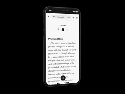 Bible Reader app bible design ios iphone mobile ui