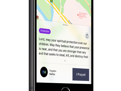 UI for an app app ios iphone map prayer ui