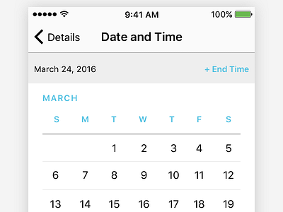 A Date Picker app calendar date ios