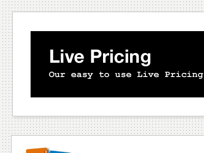 Live Pricing ecommerce website
