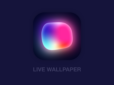 Live Wallpaper Icon adobexd app color colorful design designer glow glow in the dark glowing gradient icon illustration live logo mobile neon wallpaper