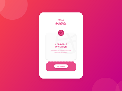 1 dribbble invite