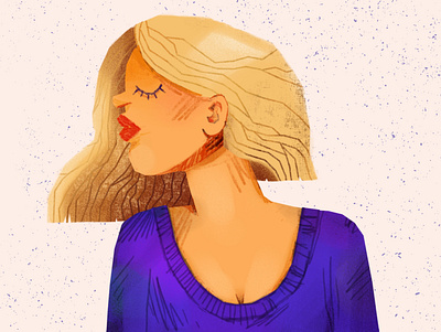 Portrait artwork blonde digital illustration illustration portrait woman womens day