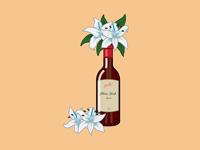 Flower Power alcohol blue lilies lily flower lushes wine