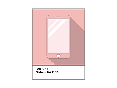 Millennial Phone illustration millennial pink pantone phone