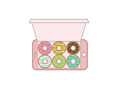 Donut Phone donuts illustration phone storage