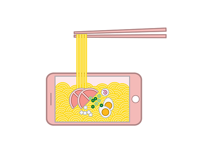 Multi-functional Phone bowl food noodles phone ramen utensil