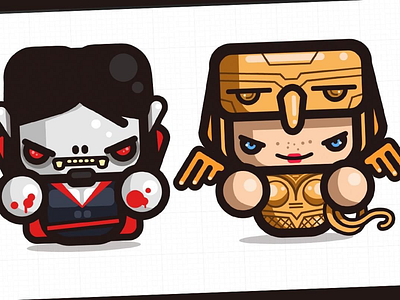 simple morbius and wonderwoman1984 in progress adobe illustrator character design dc kirpluk marvel morbius simple vector wonder woman wonder woman 1984