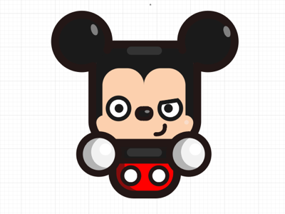 simple mickey adobe illustrator character design disney fanart illustration kirpluk mickey mouse simple