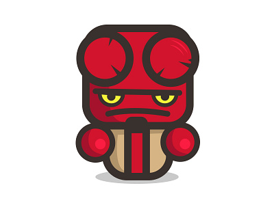 simple hellboy fanart hellboy kirpluk simple vector