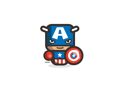 Captain america captain america fanart kirpluk marvel simple vector