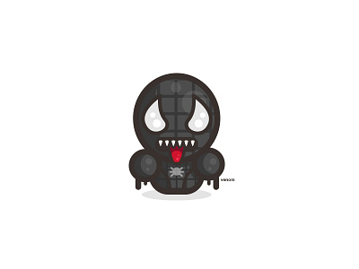 Venom fanart kirpluk simple spiderman vector venom