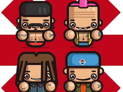 simple rhcp chad character design design fanart flea frusciante funk funky illustration kawaii kiedis kirpluk logo music music art red hot chili peppers rock rock and roll simple vector