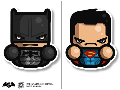 simple BvS batman batman v superman cartoon dc fanart illustration kirpluk simple star wars superman vector