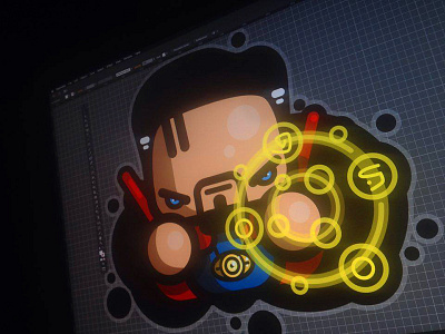 simple Dr.Strange work in progress avengers cartoon doctor strange fanart illustration kirpluk marvel simple strange vector