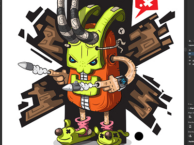 .X project killa work in progress art bunny character design illustration kirpluk skull vector x