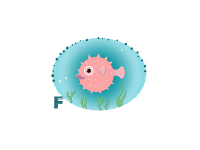 Fisch alphabet illustrations letters vector icon