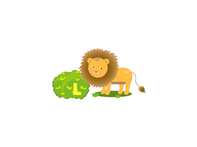 Leo alphabet illustrations letters vector icon