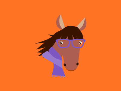 Horse character illustrations vector icon