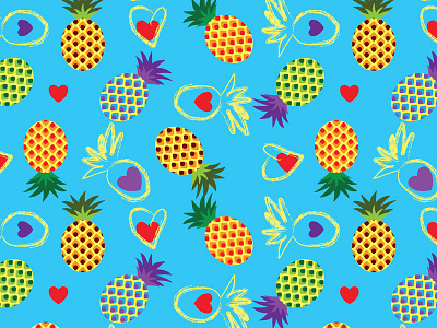 pineapple pattern heart natimade pattern pineapple