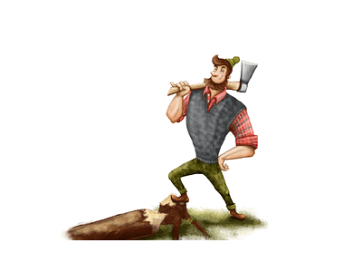 The Lumberman v.2 character emotion illustrations natimade