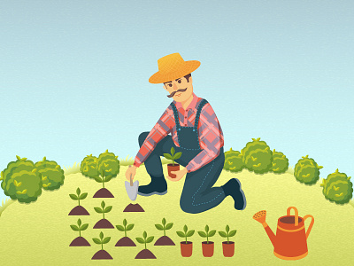 Garden illustrations app character garden illustration natimade