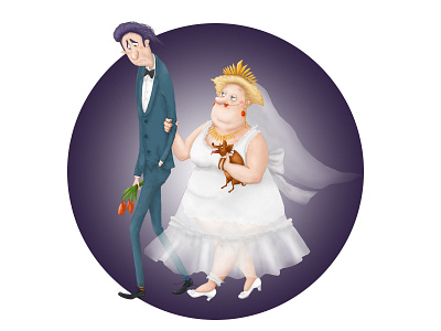 Character design "Wedding" character illustration natimade