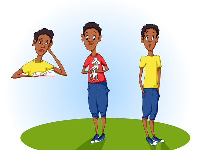 Afroamerican boy 2d afroamerican boy character flat icon illustration natimade obama