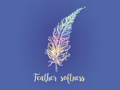 Feather softness 2d app feather flat icon natimade softness watercolor