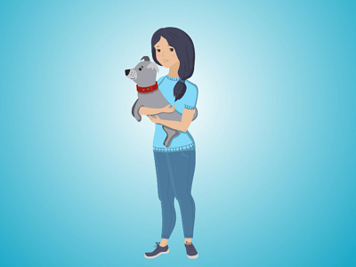 Veterinary clinic 2d animals character dog flat icon illustration natimade vector veterinary