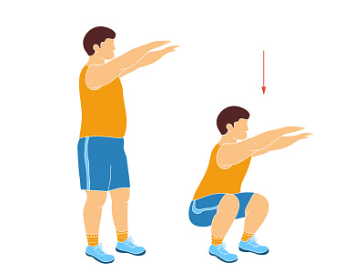 Workout 2d app character ebook flat illustration natimade sticker vector workout