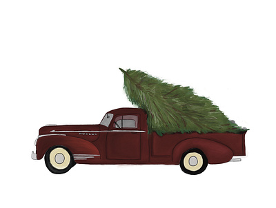 1937 Hudson illustration christmas digital illustration procreate