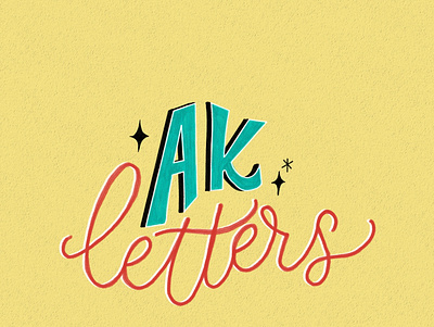 ak letters logo digital lettering hand lettering lettering lettering artist procreate