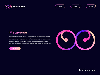 Metaverse (M) Letter Logo Design