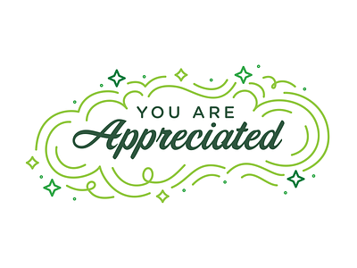 Appreciation appreciation card design illustration line art stars stroke illustration thank you typogaphy vector