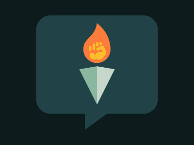 Op Activist Logomark activist branding chat design fire fist flame game gamer gaming illustration logo online social activist stream streamer torch vector