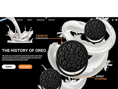 OREO HOMEPAGE DESIGN design graphic design ui ux