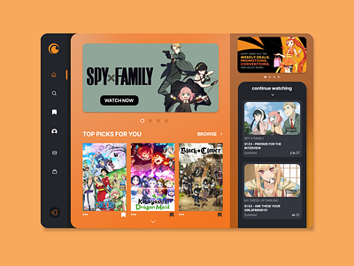 Crunchyroll re-design concept anime branding crunchyroll design graphic design ui ux