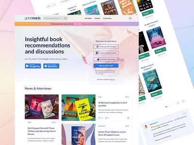 Goodreads Website figma ui webdesign