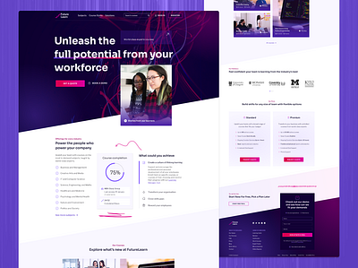 FutureLearn Website design figma ui webdesign website