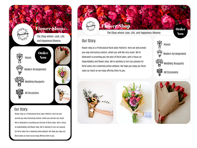 Flower Shop user profile app branding design graphic design illustration logo typography ui vector