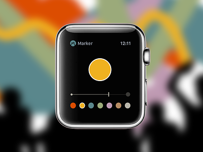 Collaborative Art Apple Watch Concept app apple art brush color design icon mobile paint ui ux watch