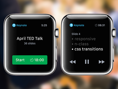 Apple Watch Keynote Concept app apple design icon interface keynote mobile remote slide ui ux watch