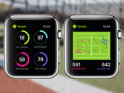Apple Watch Tennis Pro Concept app apple dashboard design graph icon infographics mobile sports ui ux watch