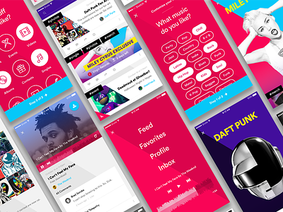 Music Mobile App app design icon ios mobile music onboarding player ui ux web app