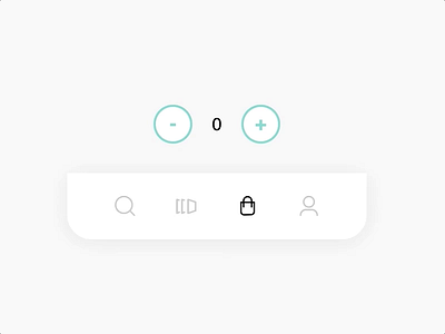 Interactive cart icon 2019 animation app bag basket bottom navbar cart design ecommerce icon interaction navbar quantity skroutz ui