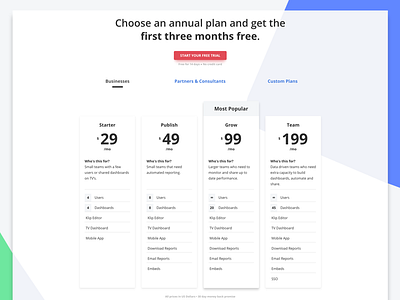 Pricing Page Redesign pricing